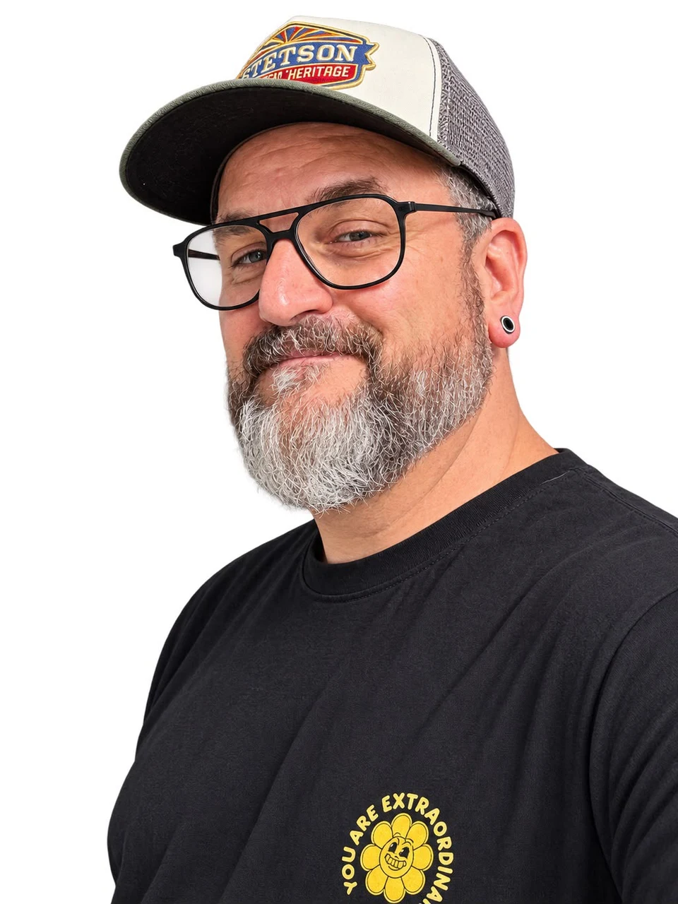 Markus Grimm mit Brille, Bart und Cap